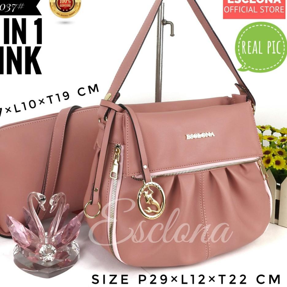 Menarik.. TAS WANITA BATAM ESCLONA 037 TAS TANGAN HANDBAG SELEMPANG WANITA TAS KERJA IMPORT WANITA F