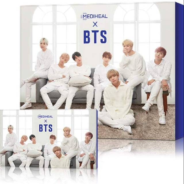 

mediheal x bts hydration set 5sheets teatree, 5sheets n.m.f, photocards original 100%
