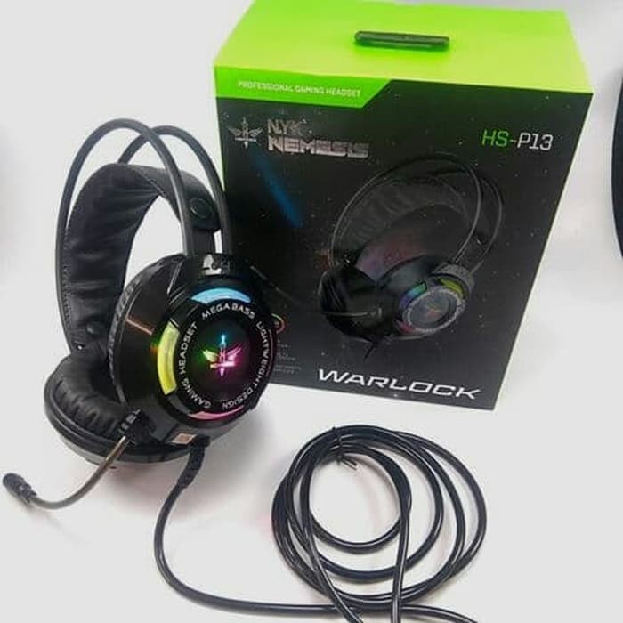 NYK HS-P13 Warlock Nemesis RGB USB 7.1 50mm Surround Gaming Headset LED