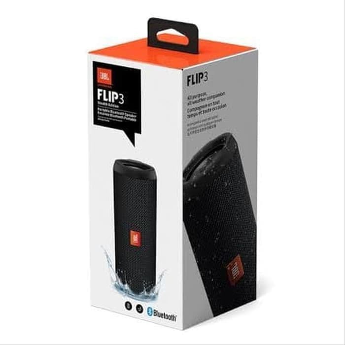 Speaker Jbl - Speaker Bluetooth Jbl Flip 3 Stealth Edition Se Black Asli Garansi Res