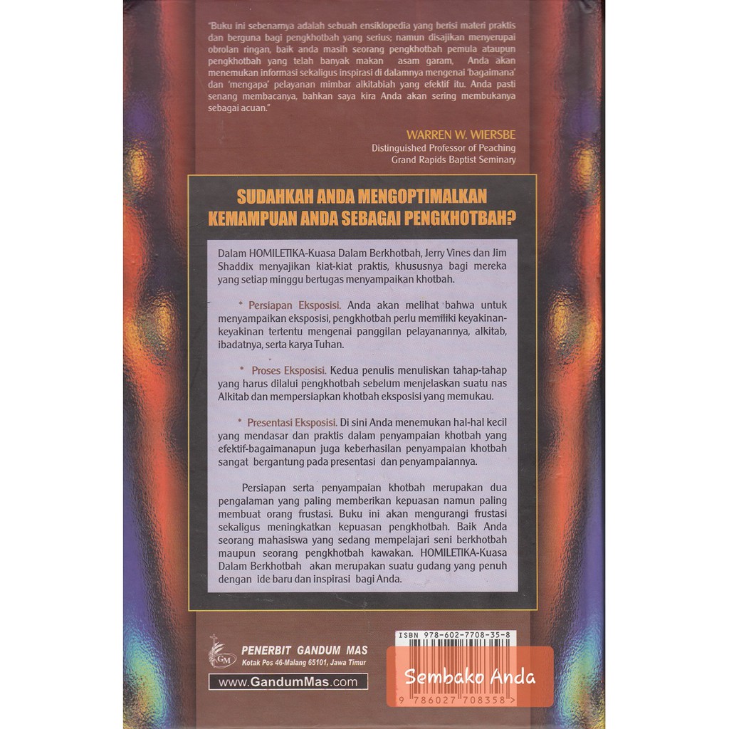 A Homiletika Kuasa Dalam Berkhotbah Jerry Vines Jim Shaddix Homiletik Khotbah Shopee Indonesia