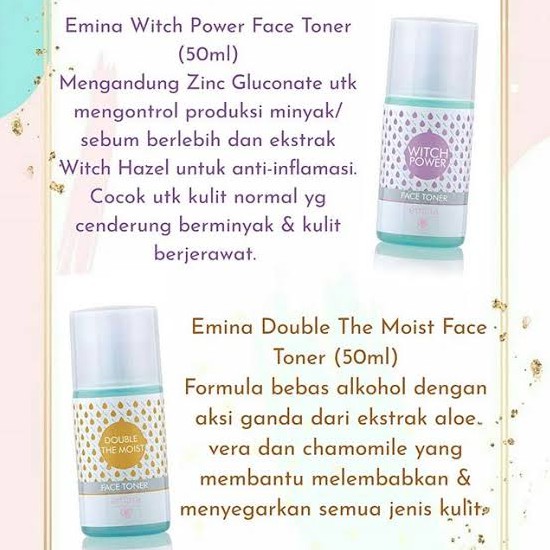 Emina Face Toner Bright Stuff // Double The Moist 50ml