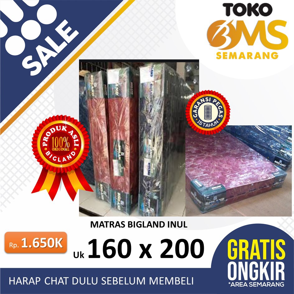 PROMO Matras Springbed Bigland Inul ukuran 160x200 Toko Bms