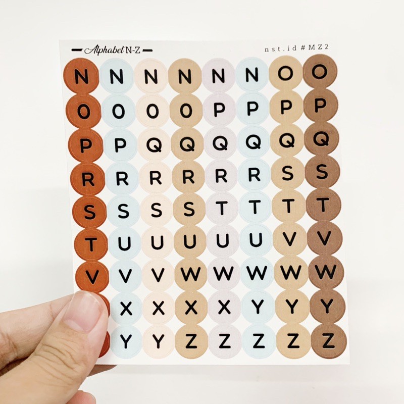 Stiker Dot Alphabet Huruf Angka Mingguan Bulanan Bujo DIY Planner Sticker Confetti-3