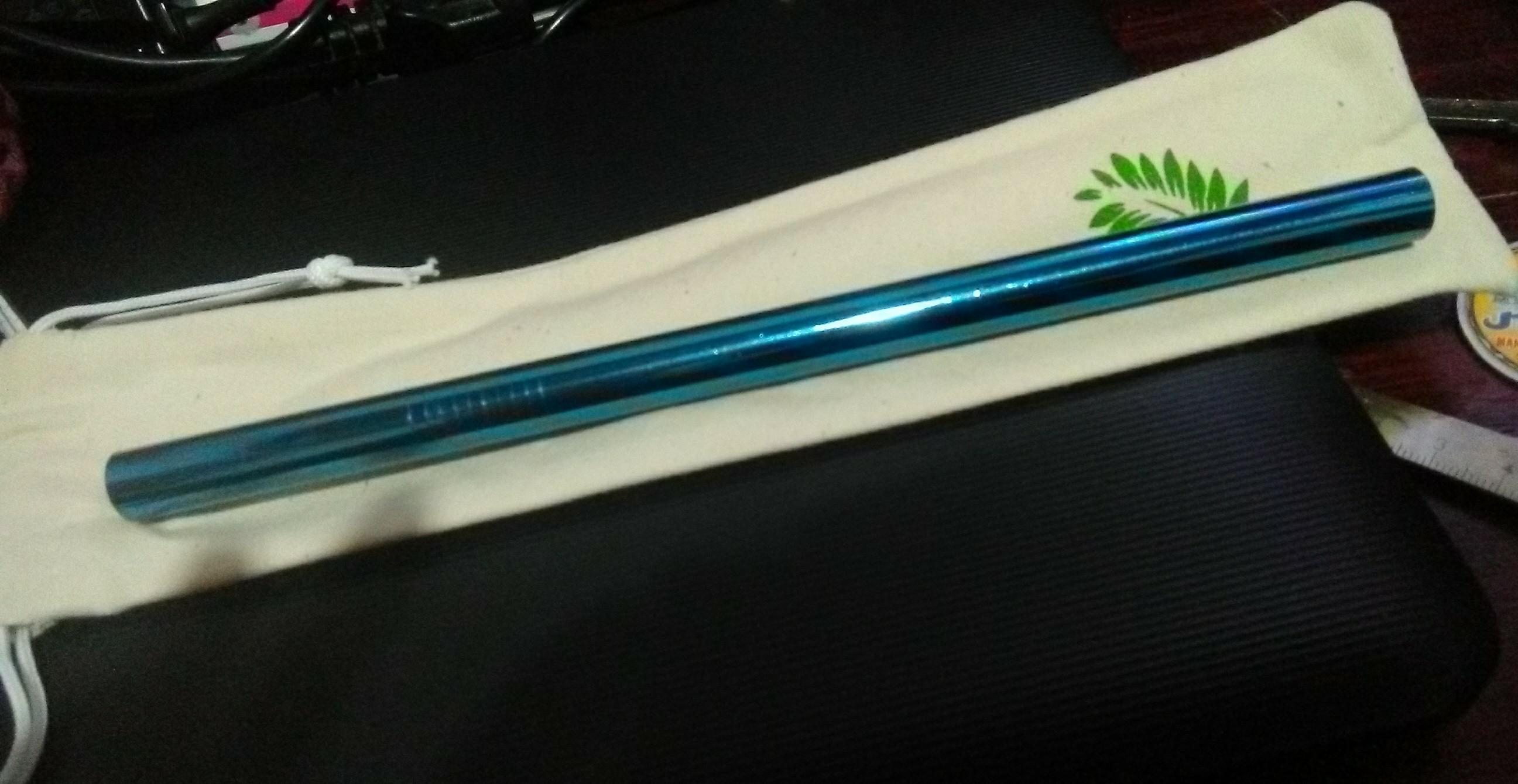 Stainless Straw Bubble - Blue