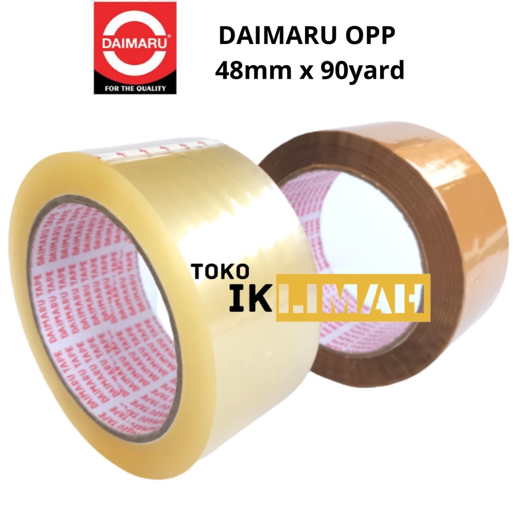 

Lakban OPP DAIMARU Tape Bening - Coklat 2 Inch 48 mm x 50 Yard / Pita Perekat