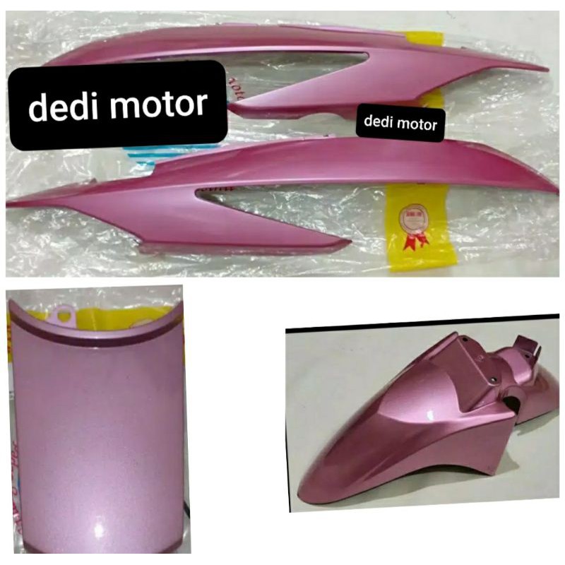 Bodi samping + pet bodi / tutup bodi merek paravira dan sepakbor depan vario 110 karbu pink