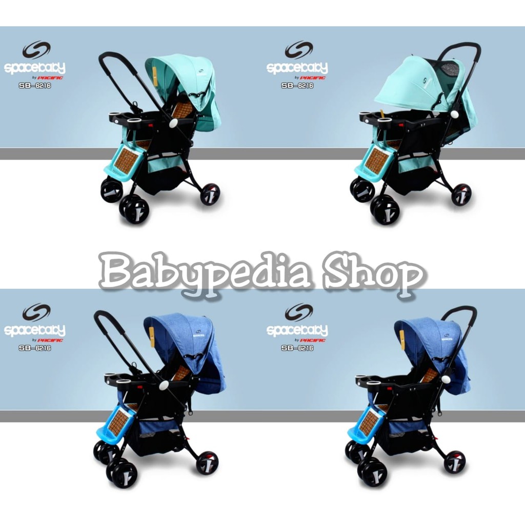 SPACEBABY Stroller SB 5011/6202/6211/SB 6215/SB 6216/SB 325-1/SB 329-1 Kereta Dorong Bayi Hadap Depan Belakang-4