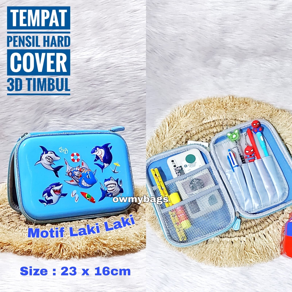 Tempat Pensil Smiggle Hard Cover - Motif Animal Cover Timbul - Tempat Pensil Lucu - Tempat Pensil Anak Perempuan Dan Laki-Laki-Temapt Pensil 3D - Pensil Case 3D - Tempat Pensil Smiggle