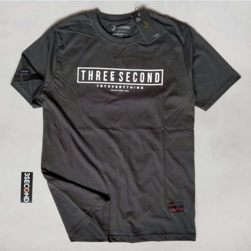 KAOS 3SECOND MURAH TSHIRT DISTRO THREESECOND TEE PRIA COWOK