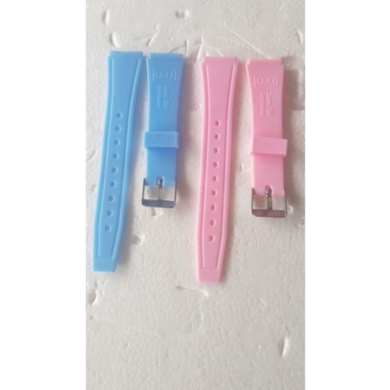 Tali karet jam tangan QQ warna pink biru