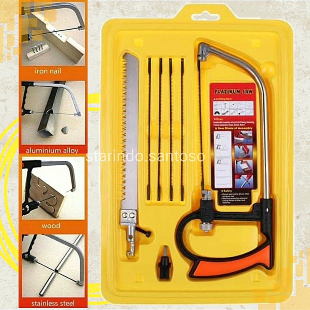 GERGAJI SET serbaguna besi kaca kayu pipa mini magic saw 3 way blade magic multifungsi