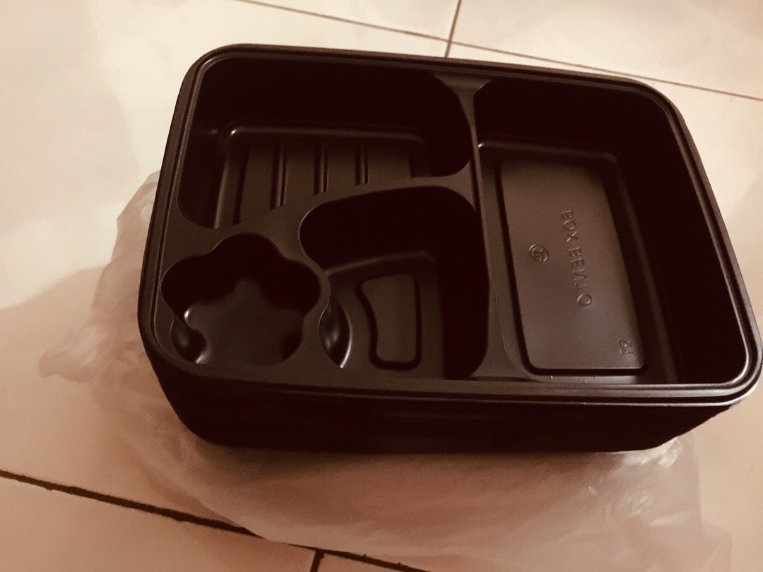 Tray Bento/mika Bento/box Bento/ Bento Sekat 4 + Tutup Bening