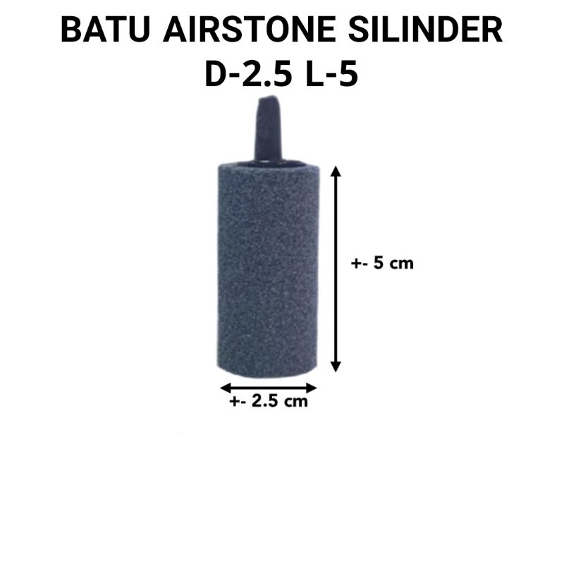 Batu Aerator Batu Airstone Batu Gelembung L-5 D-2.5 Aquarium