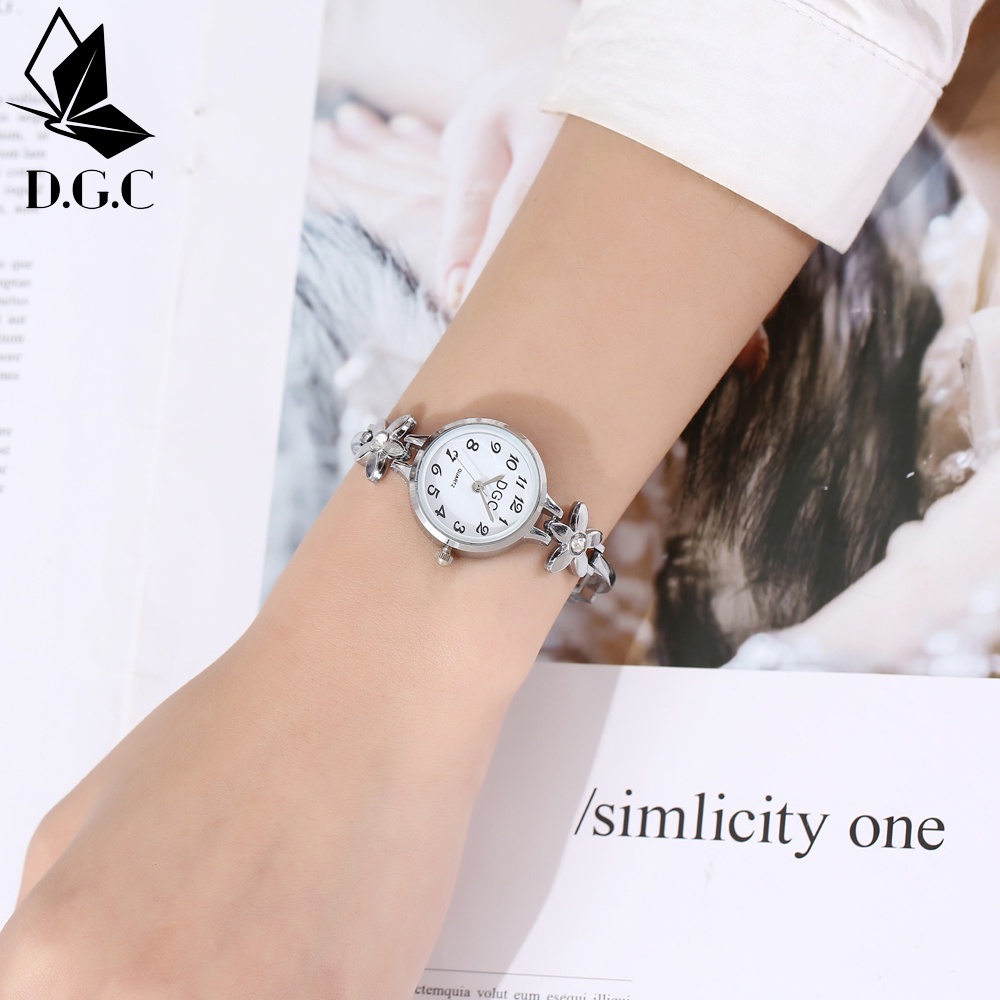 COD Jam Tangan Wanita Kasual Bulat Stainless Anti Karat Diamond - Kasual - Jam Tangan Fashion Korea W220