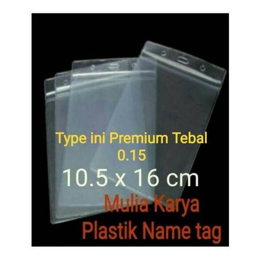 

ONSALE Plastik Name tag 10.5 x 16 Tebal Premium 0.15 / Mika 0.15