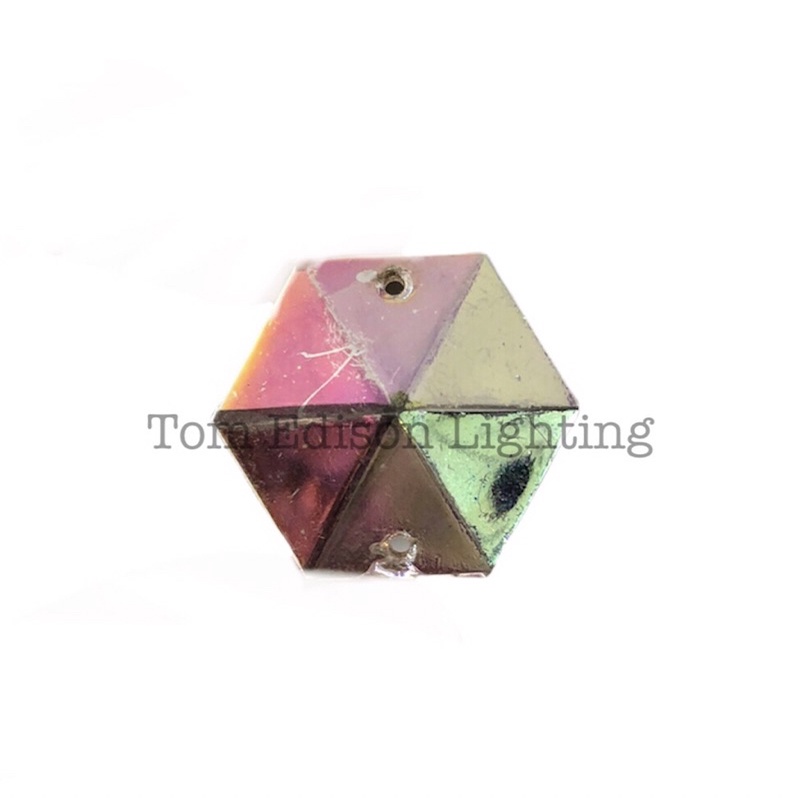 [CEKO] Biji Gantungan Model Hexagonal Segienam Size 20mm 2cm Bunglon Rainbow Aksesoris Lampu Hias Pajangan Dekorasi Pernikahan Photography