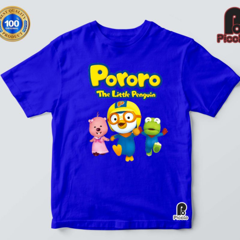 Baju Kaos ANAK DAN DEWASA PORORO COUPLE (FREE NAMA)