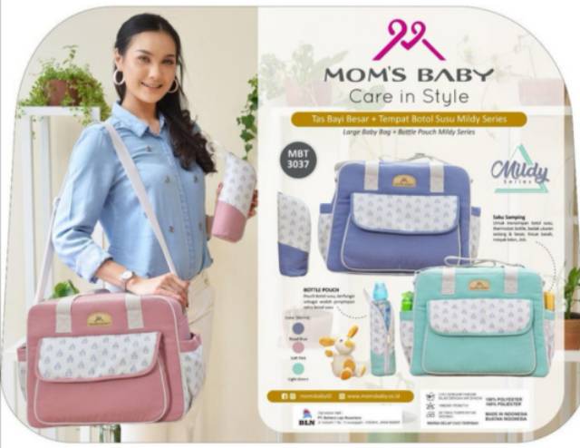 Tas bayi besar mom baby mildy series tempat warmer botol susu bayi unisex bahan tebal