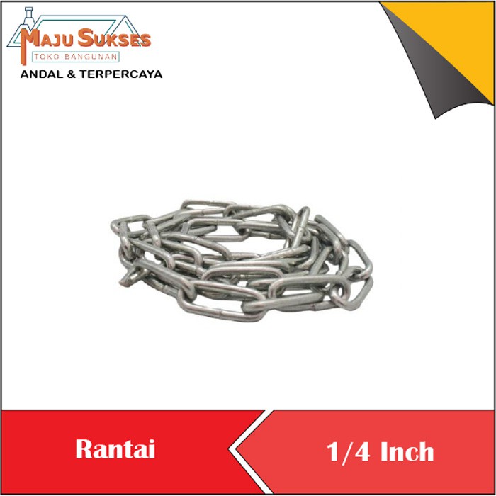 RANTAI PAGAR RUMAH RANTAI KAPAL RANTAI MOBIL MOTOR BAJA  1/8 1/4  3/8" INCH HARGA PER METER