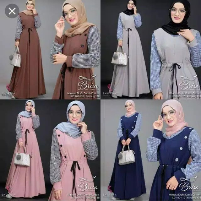 Unik Baju gamis wanita kombinasi batik/gamis terbaru kekinian Berkualitas
