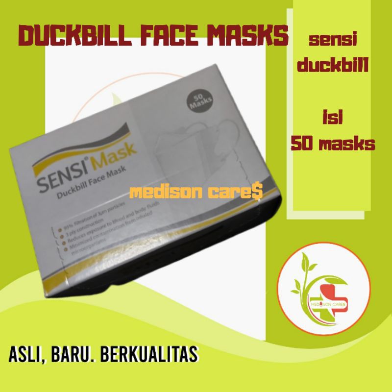 masker sensi duckbill face mask original | isi 50