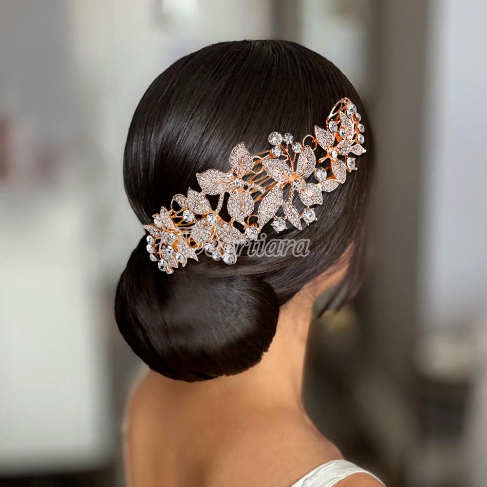 Alloy Flower Bridal Headband Headwear Crown Luxury Bridal Tiara Bridal Hair Accessories Women Headwear