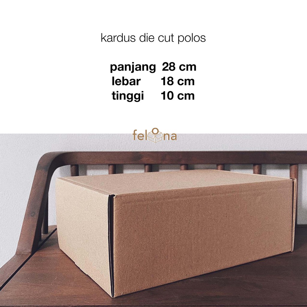 

Kardus Packing Die Cut Uk. 28 cm x 18 cm x 10 cm Premium Material