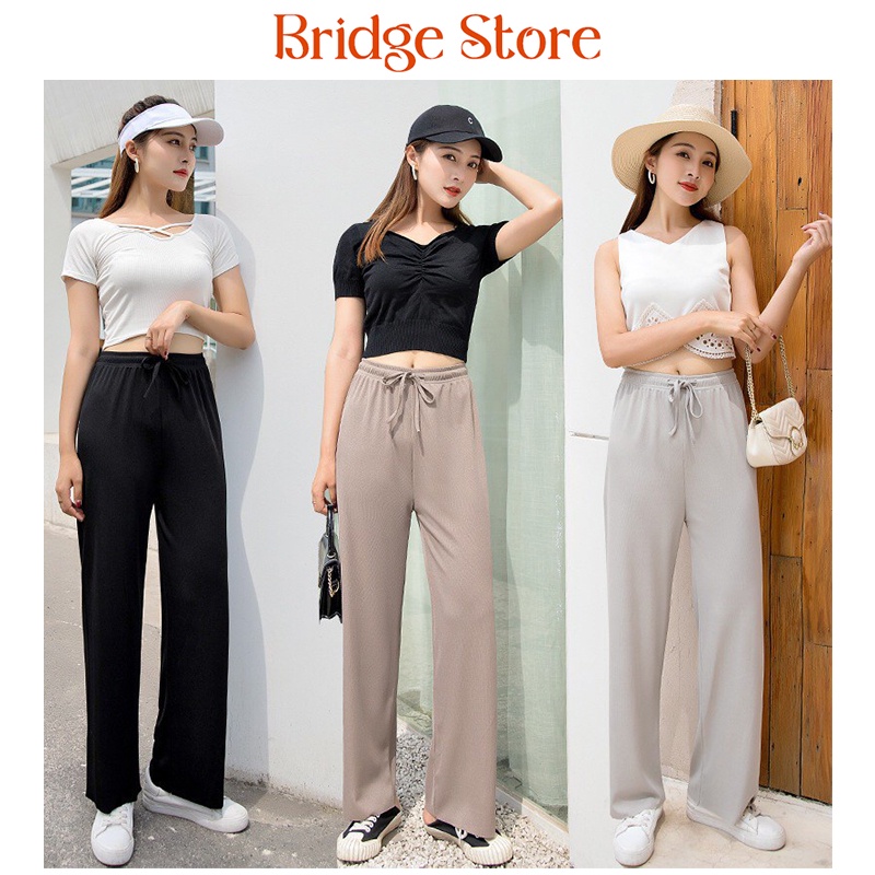 Celana Kulot Highwaist Wanita / Women Cullote Long Pants Korean Style