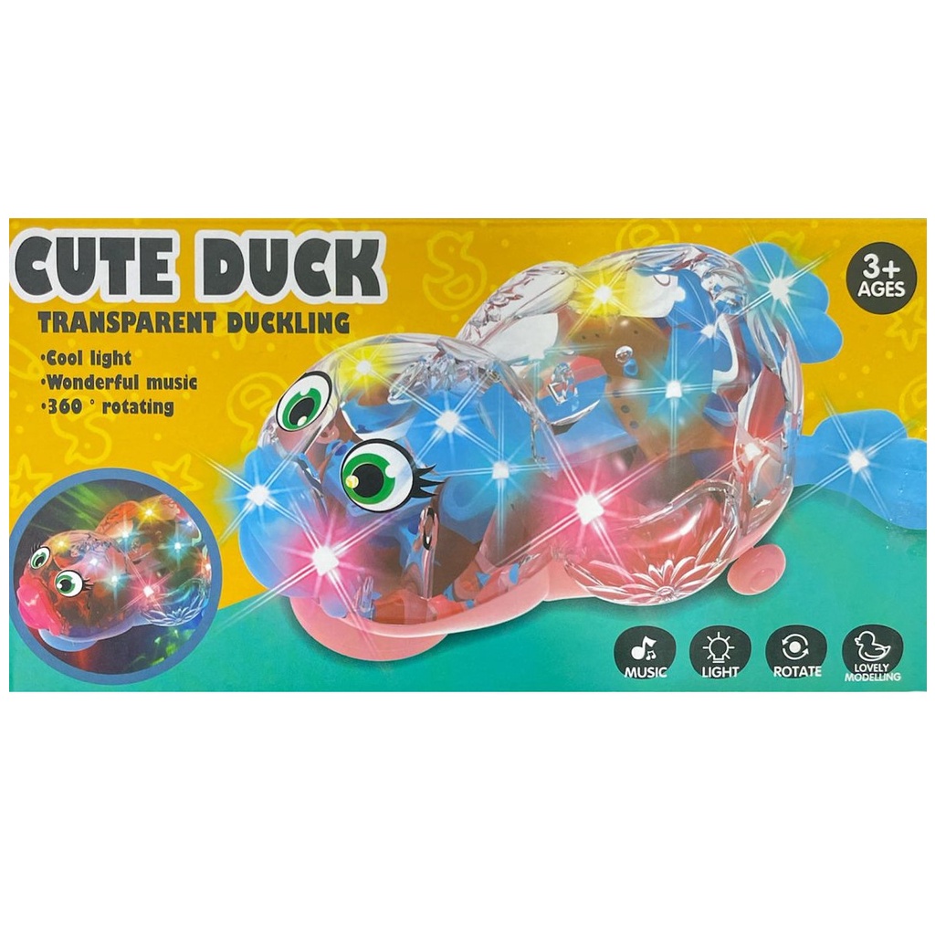 Mainan Anak CUTE DUCK TRANSPARENT DUCKLING Mainan Bekek Transparan New