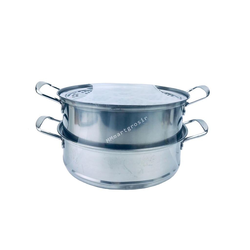 Steainless steal  / DANDANG STEAMER POT/ PANCI KUKUS STAINLESS 28CM SERBAGUNA