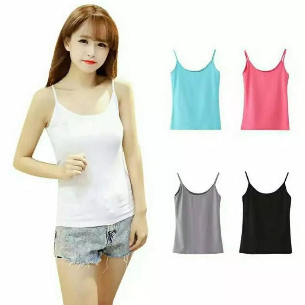 Tanktop Wanita ( SOFT SPANDEK ) Polos Tali Kecil / daleman wanita