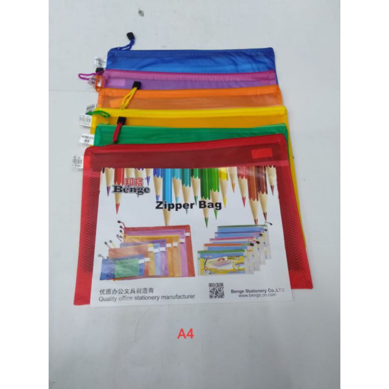 

Map transparan zipper resleting data document bag A4