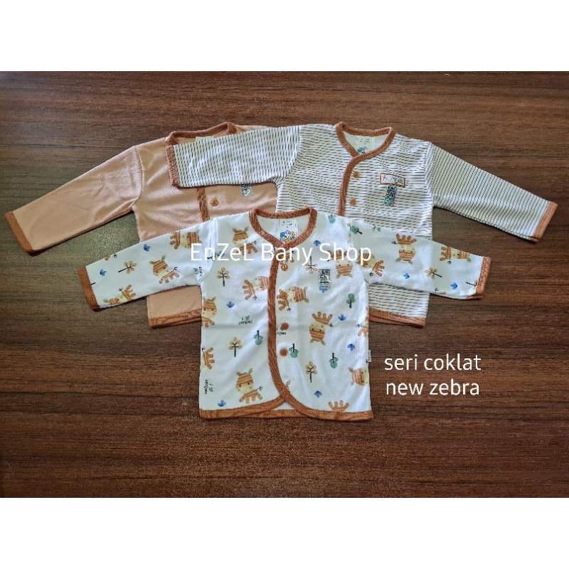 NOVA Size S M L Baju Tangan Panjang seri Coklat / Baju baby / SNI