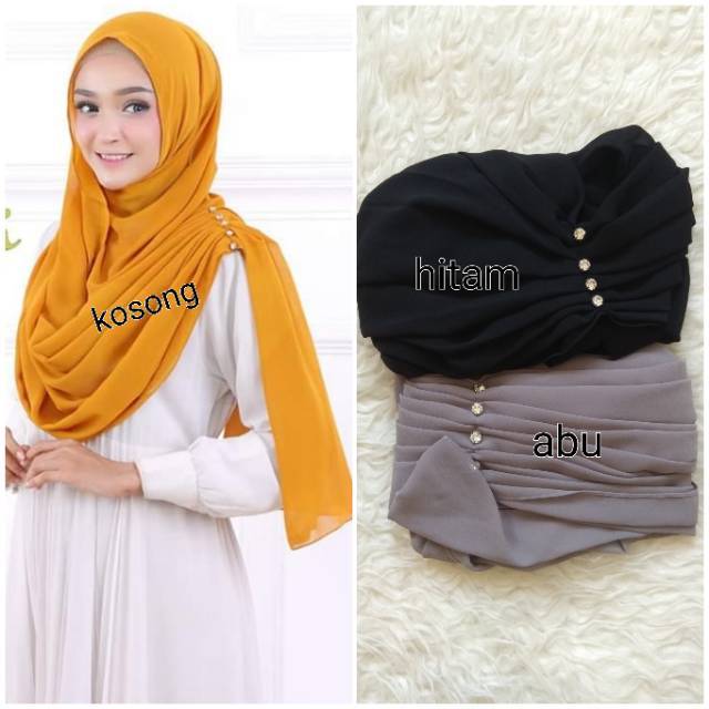 HIJAB JILBAB KERUDUNG PASHMINA INSTAN PASHTAN ARINI SWAROSKY BY DARADIORA