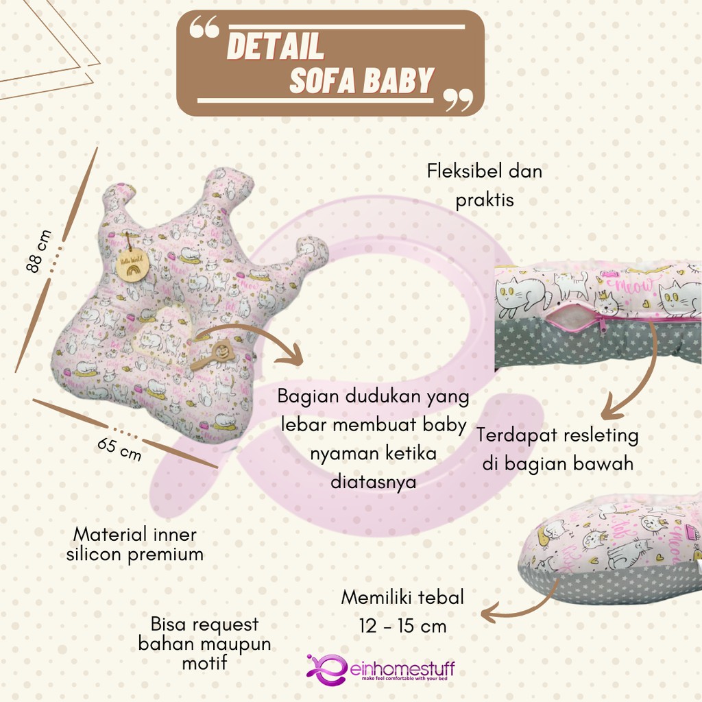 Einhomestuff Sofa Baby/Sofa Bayi Crown Custom By Pre Order-6