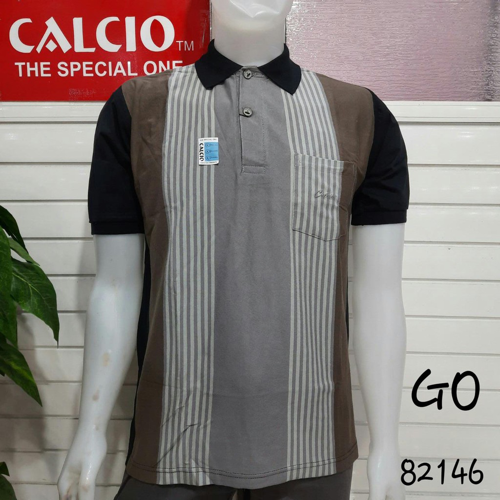 gos CALCIO+ 100% Original POLO SHIRT PRIA CASUAL Branded-BK2