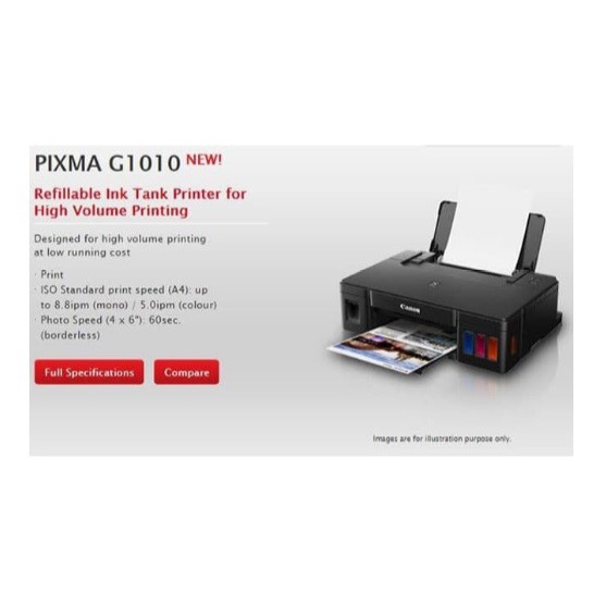 Printer Canon Pixma G1010 g1010 G 1010 Single Fungsi garansi resmi