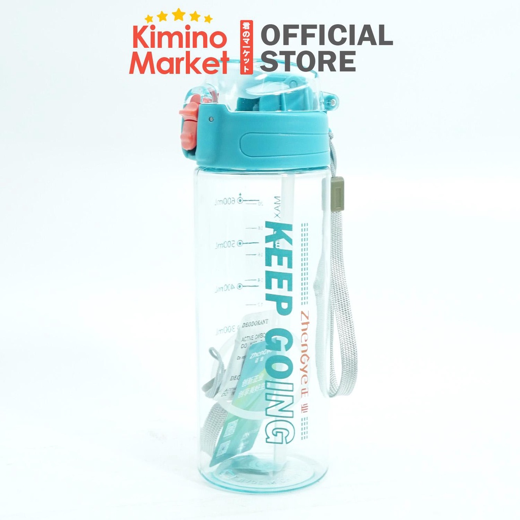 Botol Minum dengan Sedotan BPA Free Keep Going dengan Sedotan Anti Tumpah