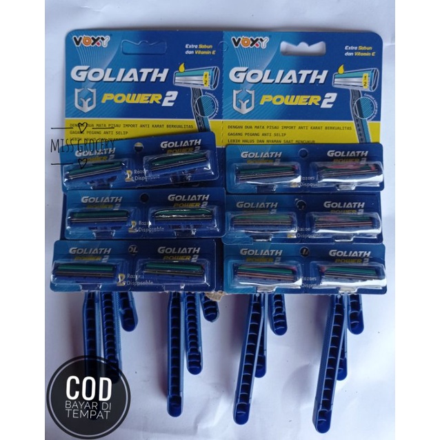 (12pcs) Garuk Cukur Goliath bermata 2 stainless stell pisau alat cukur jenggot kumis