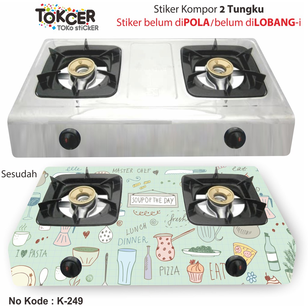 Stiker Kompor 2 Tungku Masterchef SHABBY