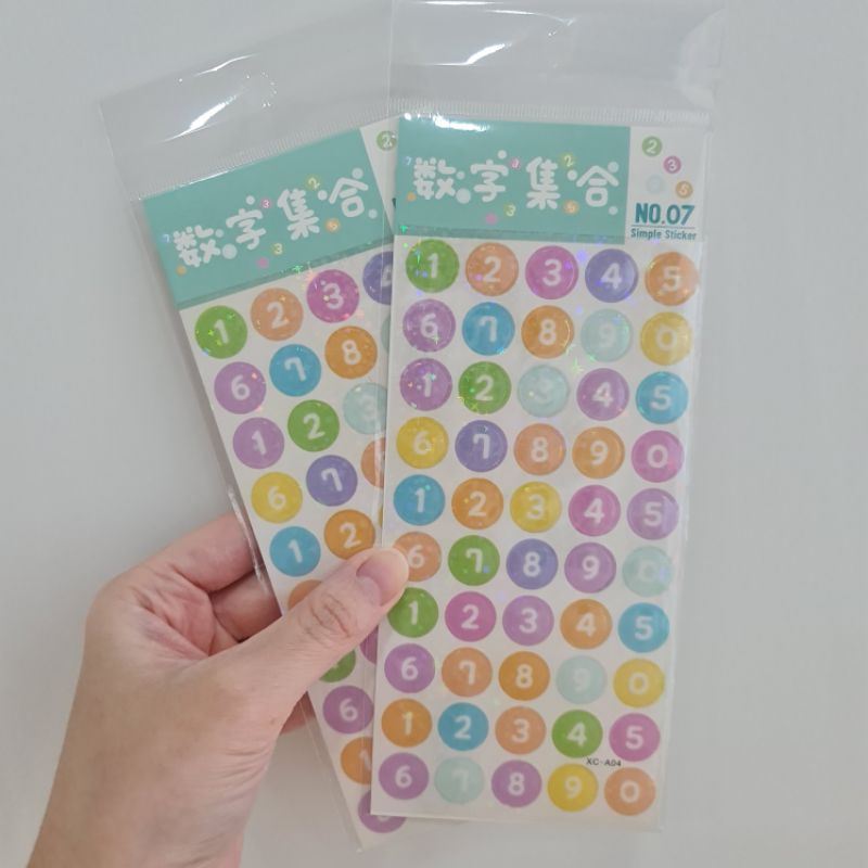

Number Sticker Stiker Angka Deco Stickers Date Cover Planner Tab Tanggal Bujo Journaling Bullet Journal