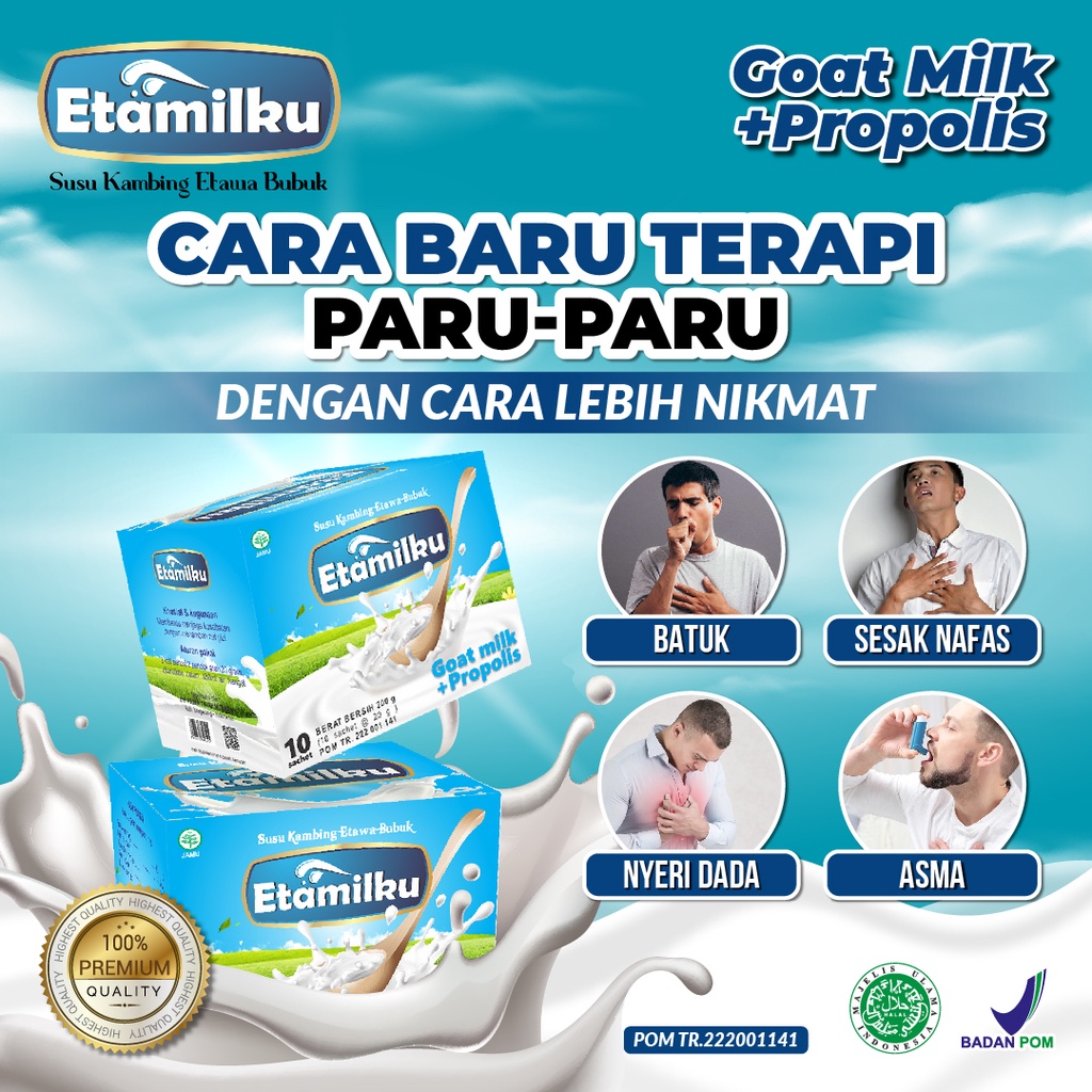 Susu Kambing Etawa ETAMILKU Goat Milk Plus Propolis Original isi 10 Sashet