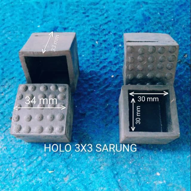 Karet holo 3x3 cm sarung
