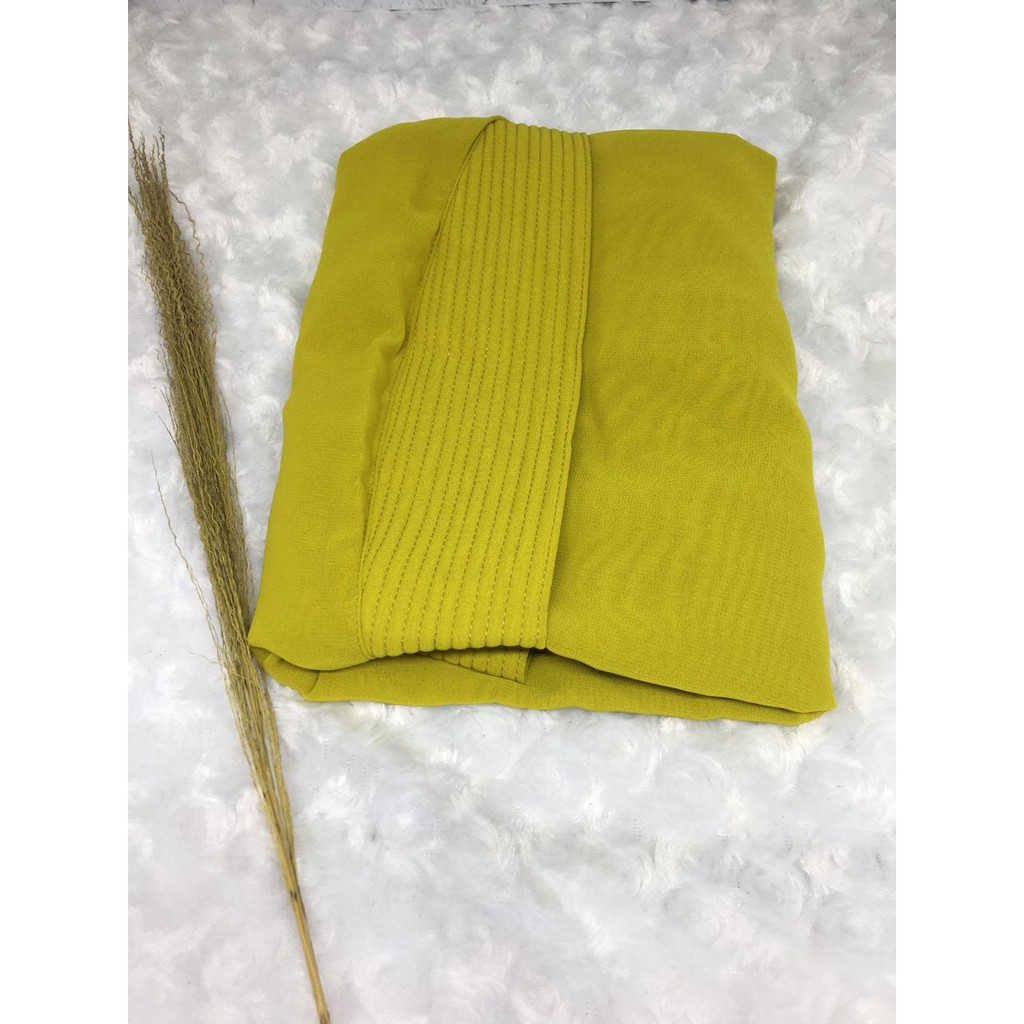 PROMO 9.9  Jilbab Instant Khimar Raudah Ouval Khimar Kancing 2 Layer / Jilbab Kancing 2 Layer-LEMON