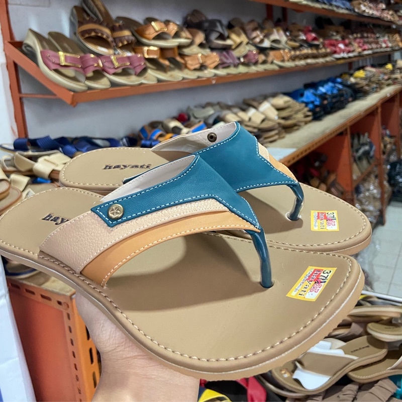 Sandal Wanita Hayati Sandal Flat Wanita Anti Slip Sandal Hayati Ori Sendal Tasik Sandal Flat Wanita 