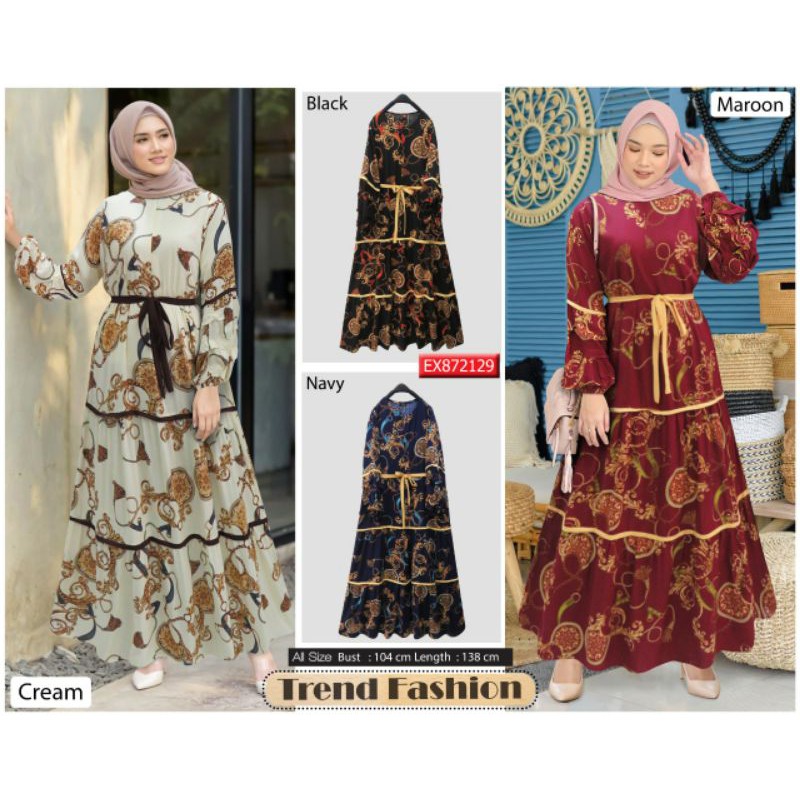 Maxi gamis sultan list Nisma ballon ori Extu