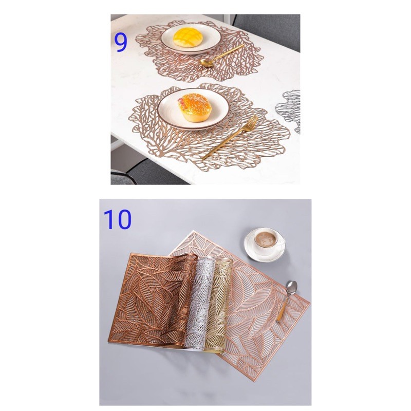 PVC elegant Placemat / Tatakan piring meja makan motif