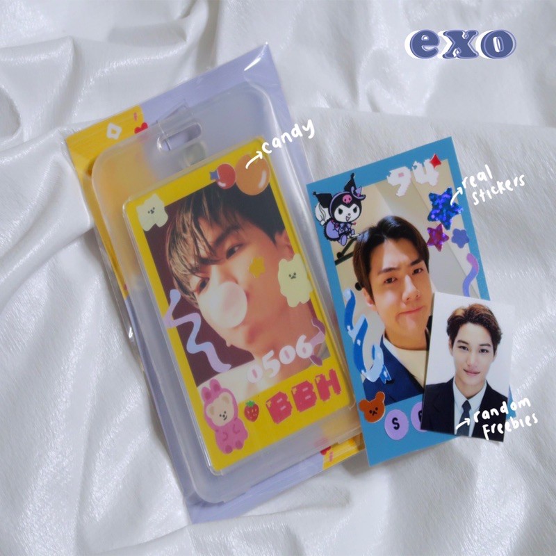 

[EXO] polaroid deco with id card