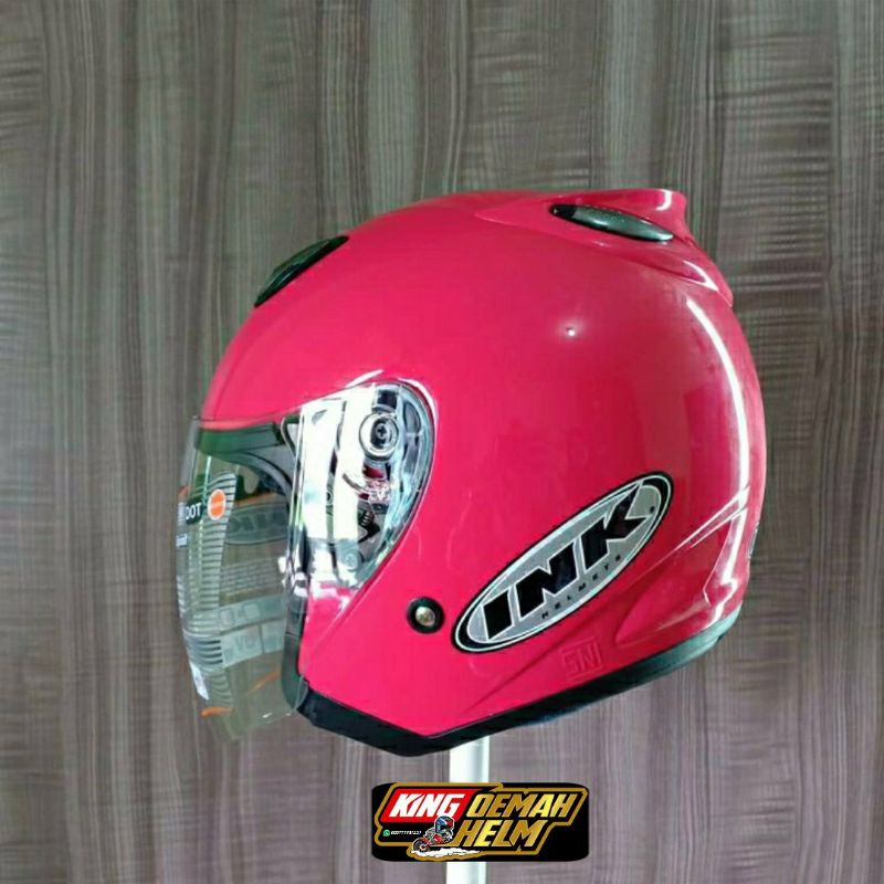 HELM INK CENTRO ORIGINAL MAGENTA HELM INK CENTRO ORI PINK MAGENTA HELM HALF FACE INK CENTRO ASLI SNI